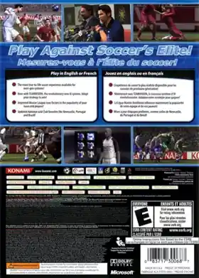 Pro Evolution Soccer 2008 (USA) box cover back